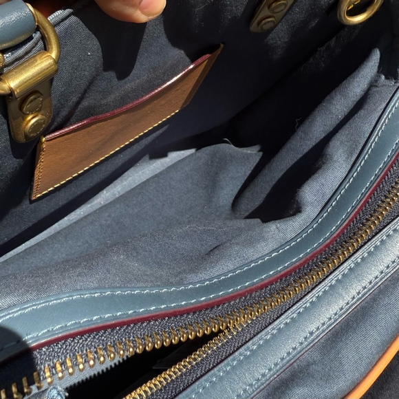 Coach Rogue 25 Signature Denim Satchel Crossbody Bag NWOT - Picture 12 of 16